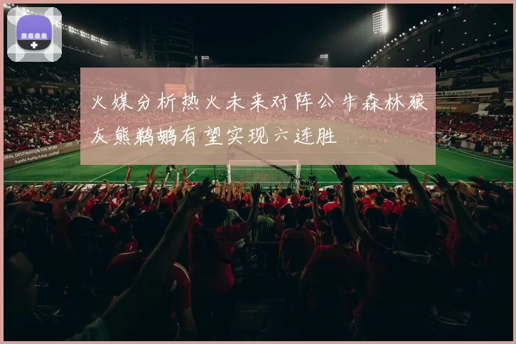 火媒分析热火未来对阵公牛森林狼灰熊鹈鹕有望实现六连胜